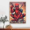 5D DIY Diamond Art Painting Kits for Adults, Deadpool Full Round Crystal Diamond Kits for Beginner for Home Wall Decorate