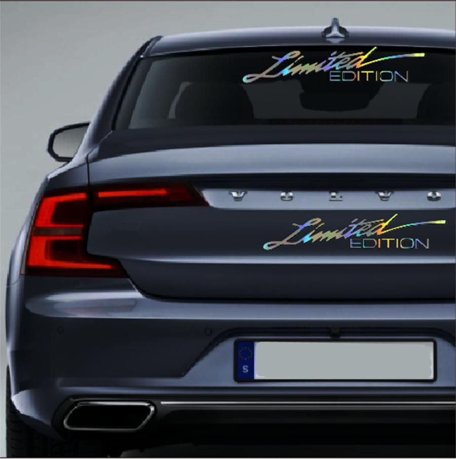 New 2Pcs Car-styling Creative Decal Window DIY Vinyl Laser Sticker Limited Edition