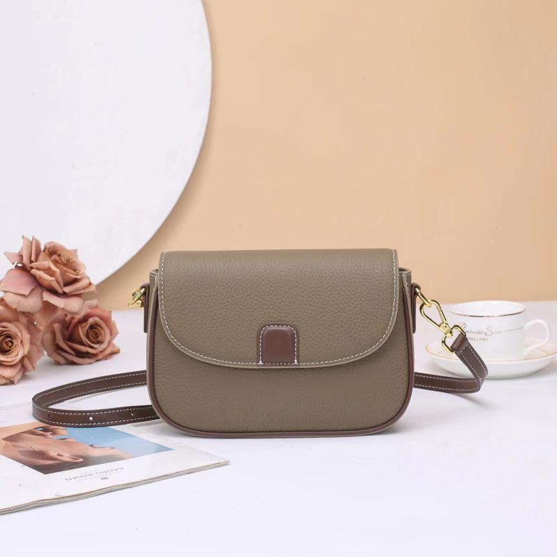 Top Layer Cowhide Single Shoulder Small Bag 2025 New Crossbody Bag Simple Elegant Women's Bag Fashion Genuine Leather Women's Bag