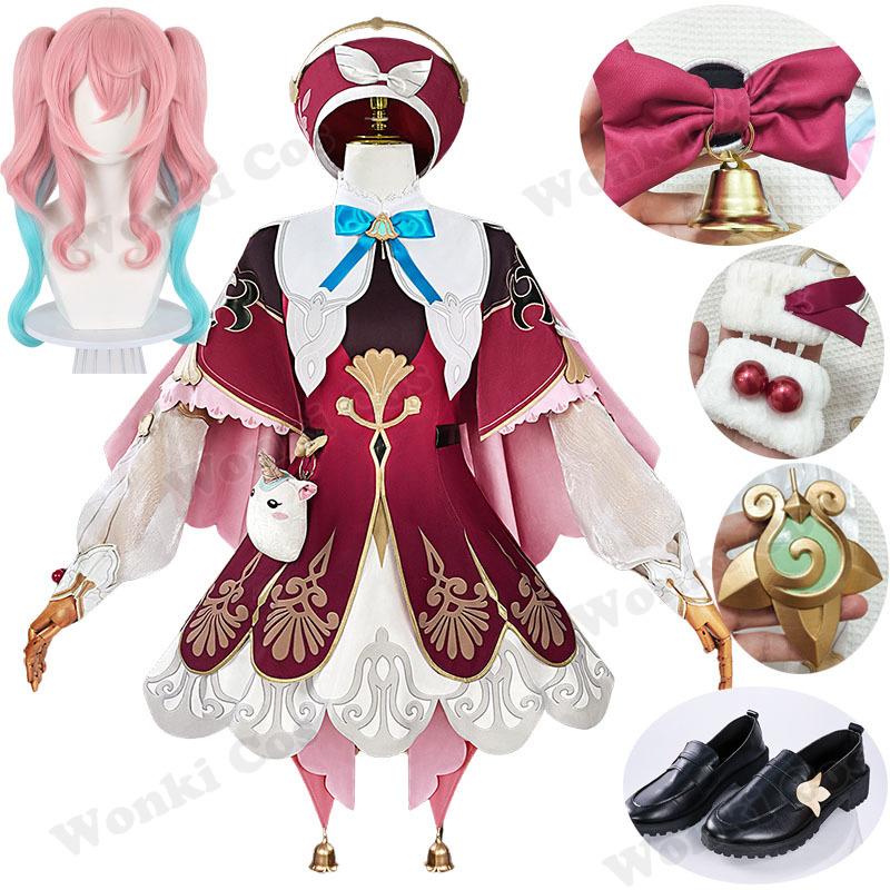 Star Rail Hyacine Cosplay Costume Wig Hair For Game Star Rail Hyacine Cosplay Shoes Women Carnival Party Role Play Outfits