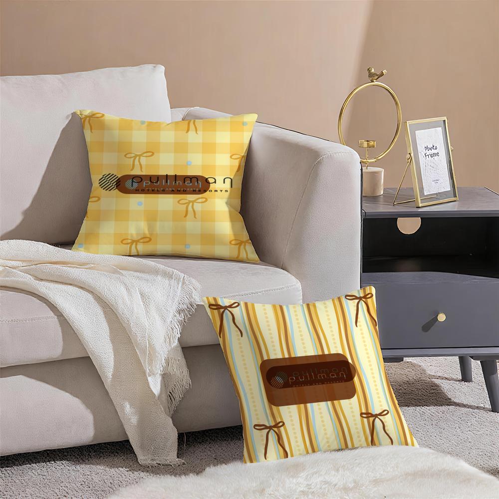 Luxurious Commemorative Gift P-Pullman Hotel Pillow Case Sofa Living Room Bedroom Headboard Backrest Cushion Square Cushion