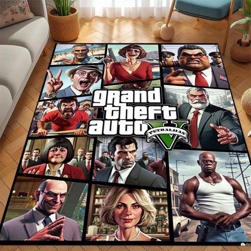 Vibes Vice City carpet printing Home Decor Art Protective pad Bathroom mat