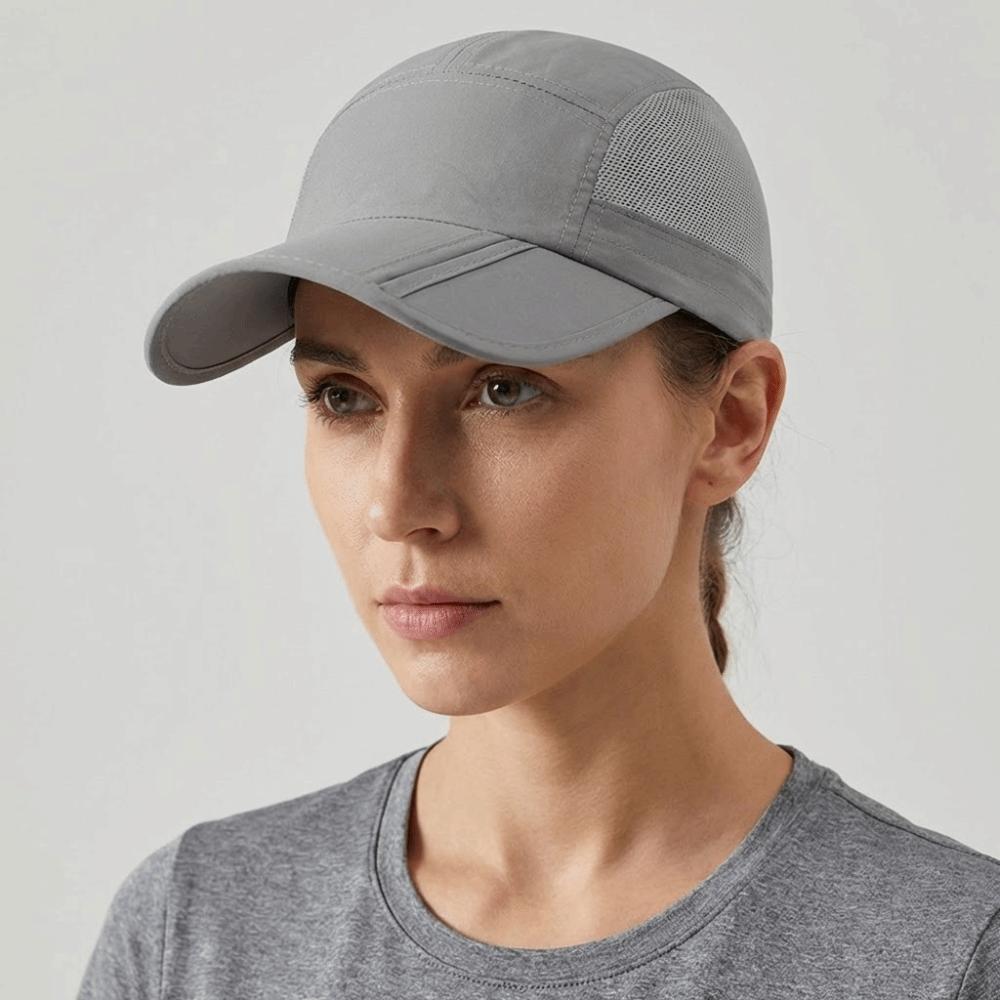 Solid Color Outdoor Sun Hat Foldable Sports Caps Simple Baseball Cap  Women