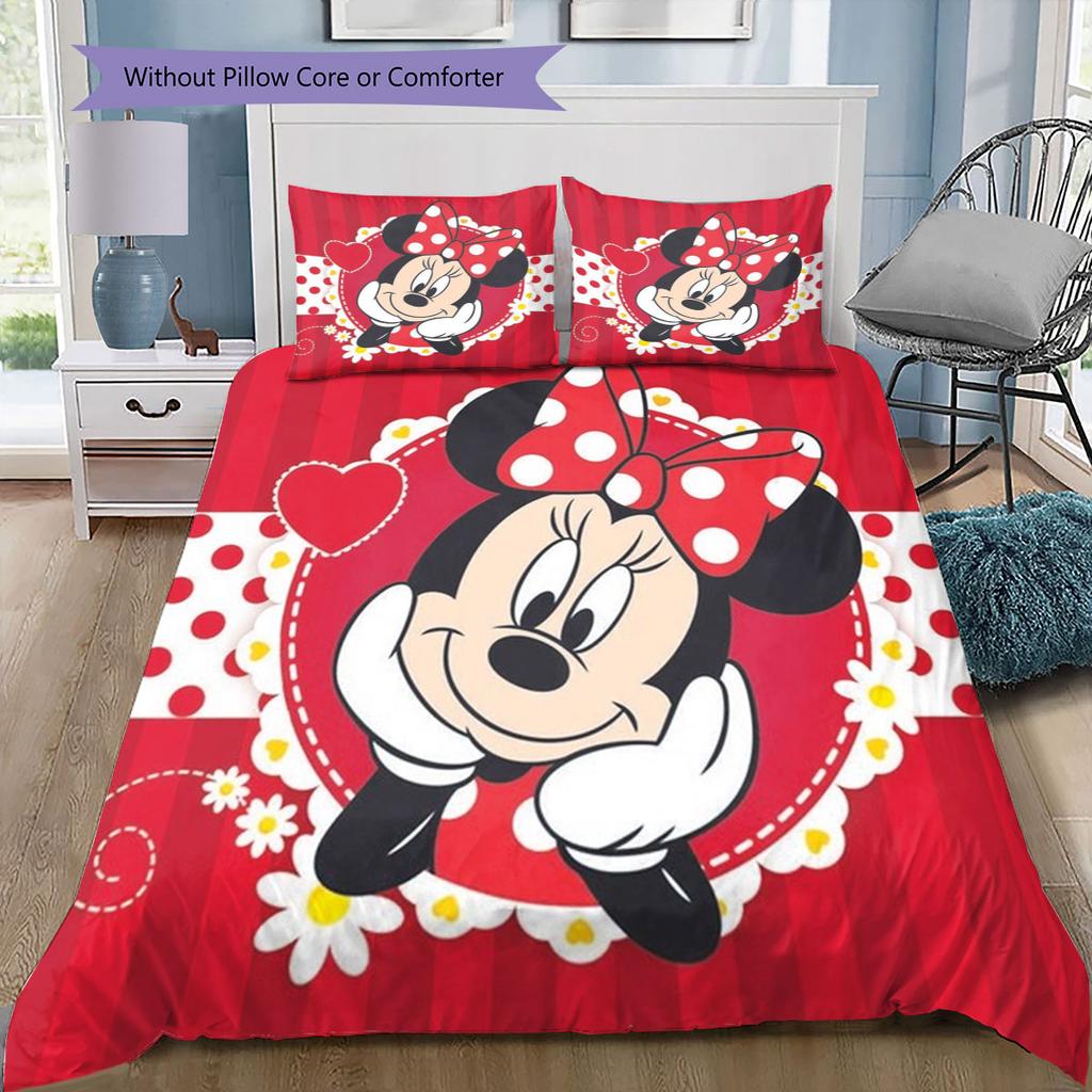 A Gentle and Refreshing Minnie Mouse-themed Print Bedding Set – The Perfect Choice for A Warm and Comfortable Children's Bedroom