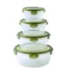 Round Sealed Plastic Food Storage Set—Microwave & Refrigerator Safe, Large Capacity, Ideal for Lunch and Instant Noodles.