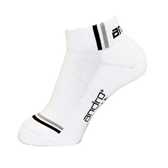 

Andro Turna Color Socks 2 Table Tennis Sizes Socks, White, 25.0-27.5