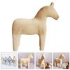 1pc Wooden Animal Figurines Horse Nament Diy Desktop Craft Supplies Kids Toy Unfinished Wood Figures Home Decor Miniatures