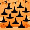 12pcs Handmade Witch Hat Decoration Spooky Hat Wall Decor Hanging Wizard Caps  Indoor Outdoor Decor