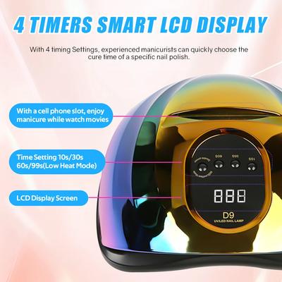 57 LEDs Nail Drying Lamp UV LED Lamp for Nails 114W Nail Dryer with 4 Timer Settings Manicure Lamp UV Light Cabin Nail Tools
