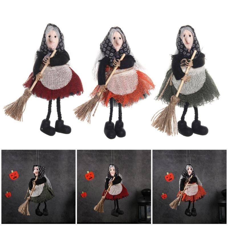 Hanged Apron Witch Shape Hanging Figure for Doorway Halloween Themed Festives Accessories Indoor Outdoor Decoration