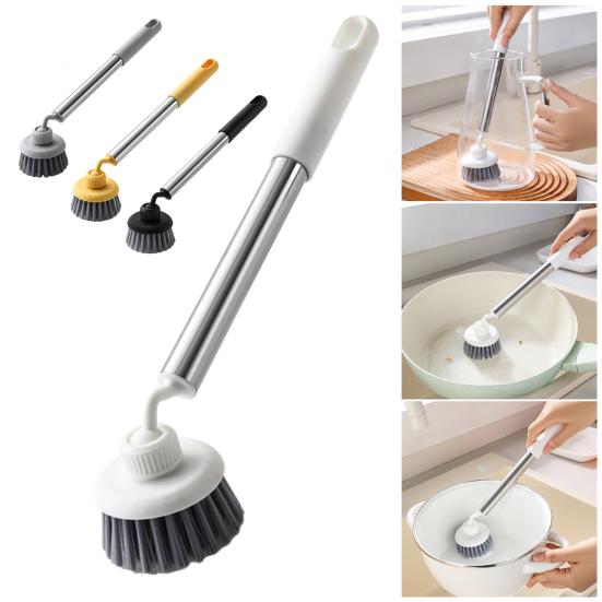 Pot Brush Hanging Hole Design Deep Cleaning Kitchen Brush Universal Rotating Head Multi-Use Pan Cleaning Brush