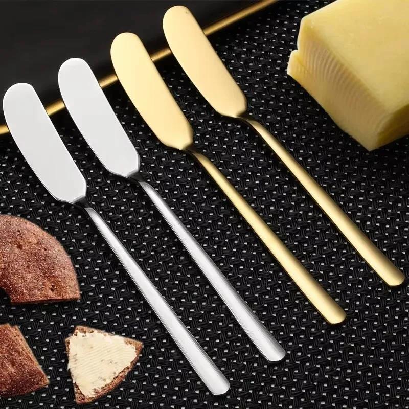 4/1PCS Butter s Stainless Steel Cheese Cutter s Long Handle Bread Jam Spreaders Cream Toast Cutlery Kitchen Gadgets 6
