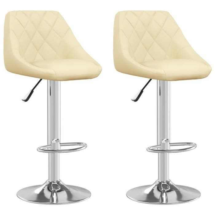 VidaXL Set of 2 Bar Stools, Pub Chair, Bistro Seat, Furniture for Dining Room Kitchen Living Room Home Interior, 335183