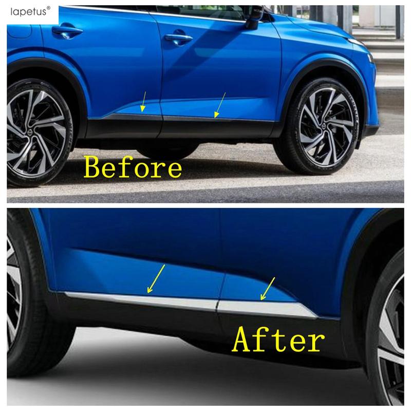 Side Door Body Molding Panel Strip Protection Decoration Cover Trim For Nissan Qashqai J12  - 2026 ABS Chrome Accessories