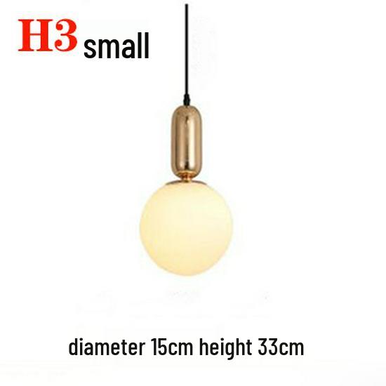 Nordic Gold Single Pendant Light for Bedroom, Bar, Café, or Shop