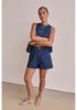 Set di Pantaloncini in Denim Larghi Senza Maniche a Vita Alta Moda Europea e Americana Primavera/Estate 2025.