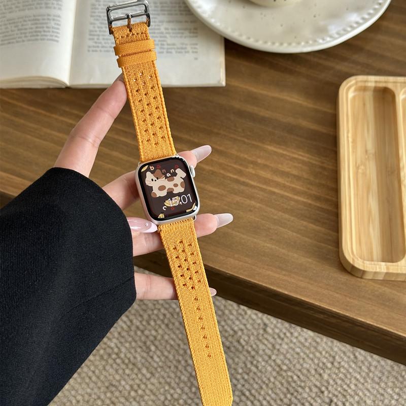 Gestricktes Sportarmband für Apple Watch Band 46 mm 38 mm 40 mm 41 mm 44 mm 42 mm 45 mm 49 mm Armband für iWatch Serie 9 8 7 6 5 4 3 SE Ultra 2