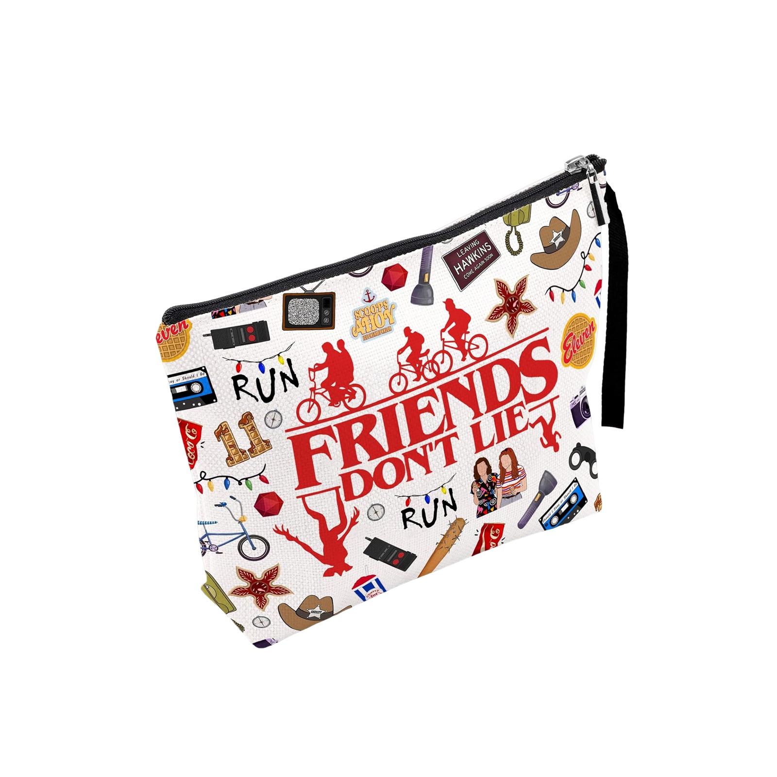 

Portable Travel Cosmetic Bag Creative Simple Design Storage Organizer Pouch for Toiletries Makeup Accessories with Zipper Closure and Handle One Size белый