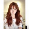 Retro Elegant Orange Wavy Wig - Age-Defying, Natural & Face-Framing Full Head Cover