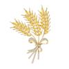Delicate Ear of Wheat Brooches Women's Dainty Crystal Pin Accessory Trendy Pins Jewelry for Daily Wear Parties Dates