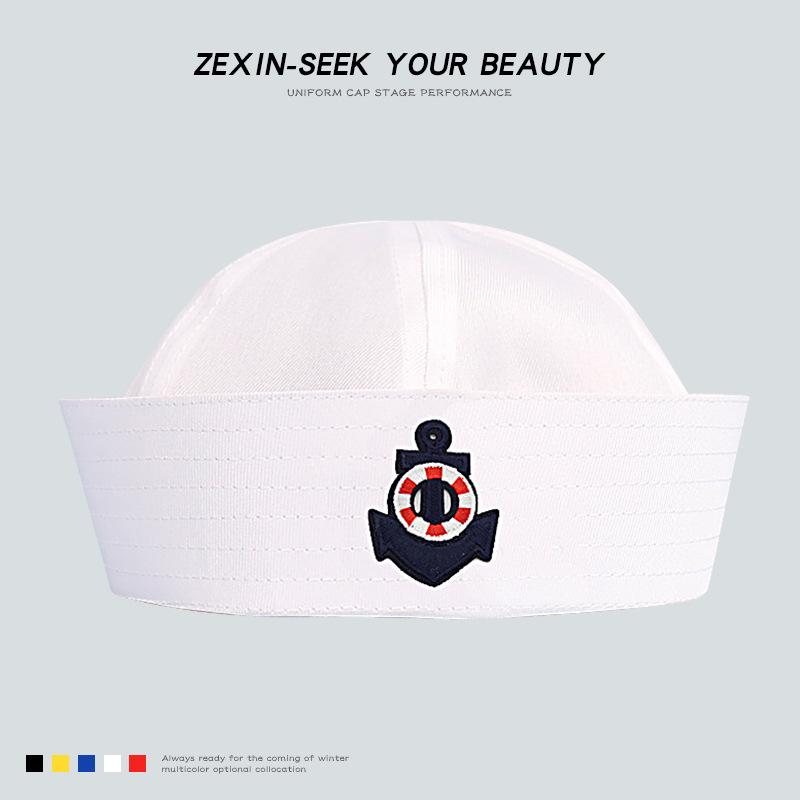 

Купол Морская шляпа Попая с индивидуальной вышивкой для взрослых и детей - Идеально подходит для сценических выступлений Children 53-54cm