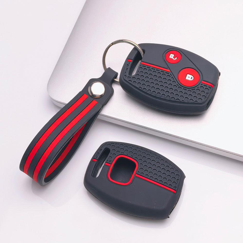 Soft Silicone Car Key Cover Keychain For Honda 7th 8th Gen Accord CRV Odyssey Fit City Civic And Classic Old Model Anti-Scratch Guard