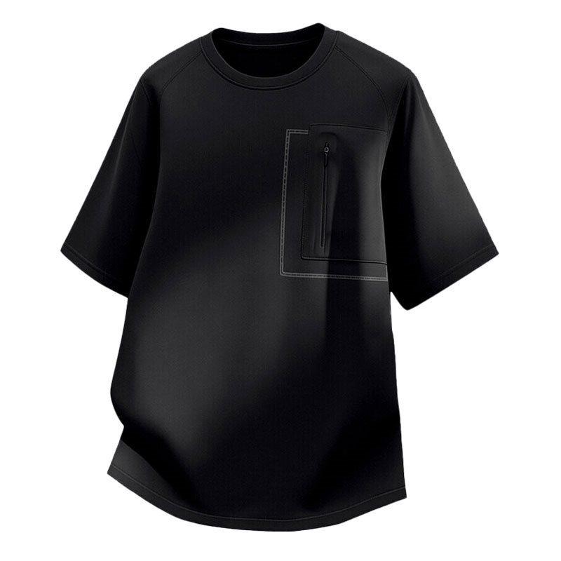 Men s Ice Silk Quick Dry Short Sleeve - 2026 Summer Trendy Round Neck Large