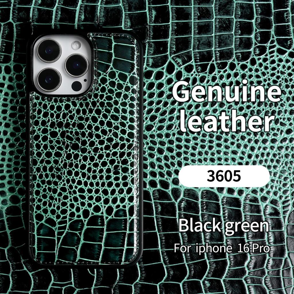 Etui z prawdziwej skóry krokodyla premium do iPhone'a 16 Pro Max 15 14 13 12 11 XR z tyłu ze skóry bydlęcej, ochronne