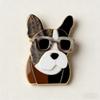 Stylish Acrylic Dog Brooches for Women Unisex Animal Puppy Pins Keychain Event Party New Gifts Jewelry Decoration Accessories