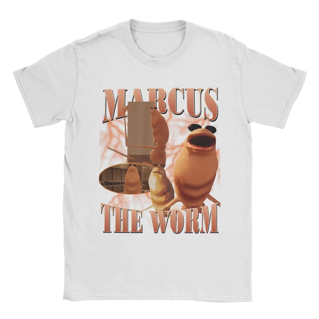 New Marcus The Worm Fun Emoji TShirt 100 Cotton Retro Crew Neck Top  Unisex Streetwear Shirt  Graphic T Shirts Oversized Top