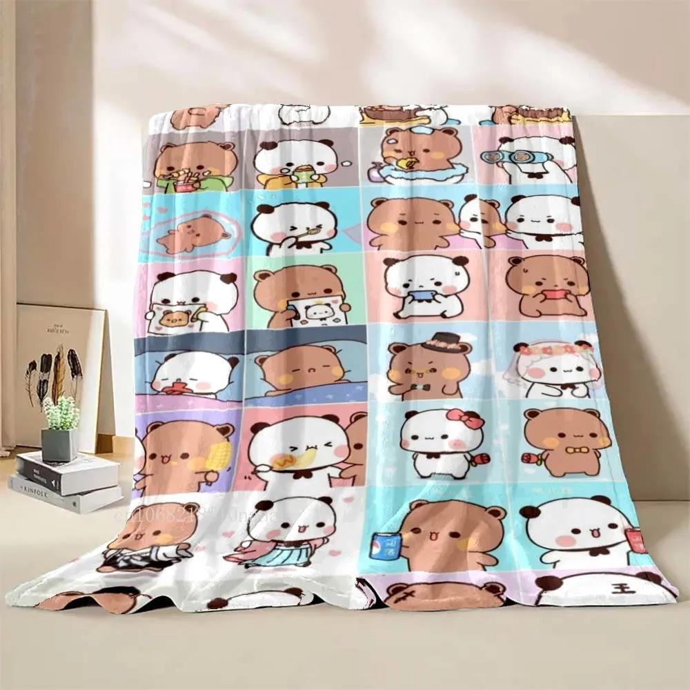 Cartoon Print Bubu And Dudu Soft Plush Flannel Blanket Living Room Bedroom Bed Couch Picnic Blanket