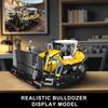 Mould King 19019 Engineering Bulldozer Building Block Kit, Static Crawler Bulldozer Machine Model with Clamping Blocks, Construction Toy for Adults