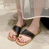 Fashion 2025 Woman Clip Toe Fabric Flipflops Flat Low Heels Slippers Ladies Shoes Summer Slip On Sliders Antiskid Thong Beach Sandals