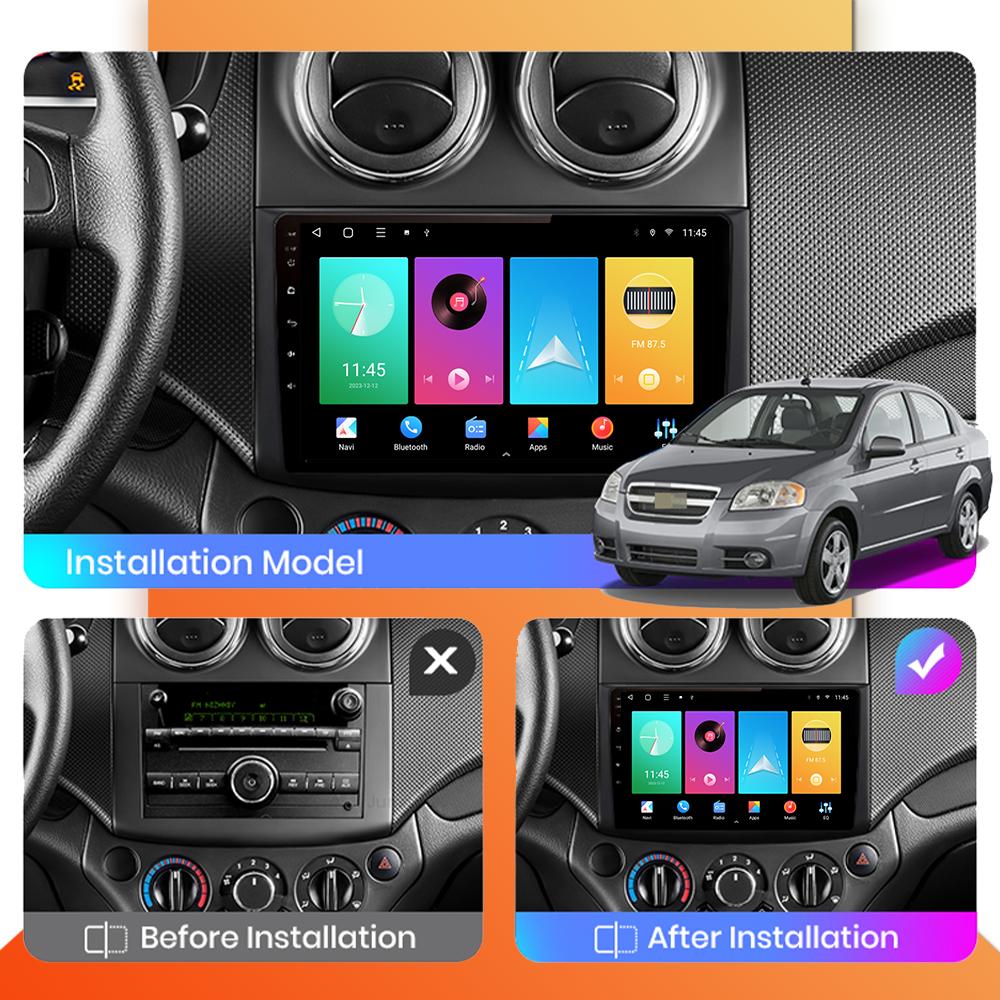 Car Radio Android Auto Carplay For Chevrolet Aveo 2006-2011 Multimedia Player Head Unit Stereo GPS Navigation BT WIFI 1+16GB