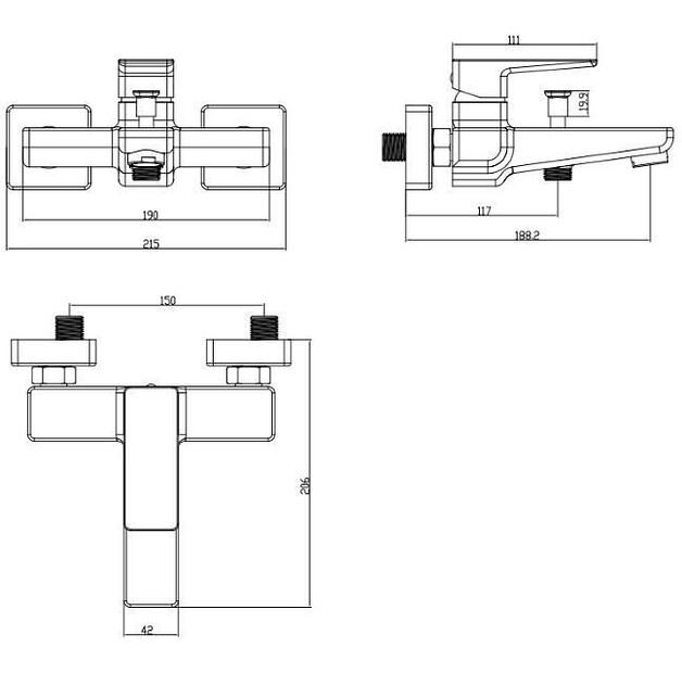 Смеситель Omnires Parma хром PM7430CR