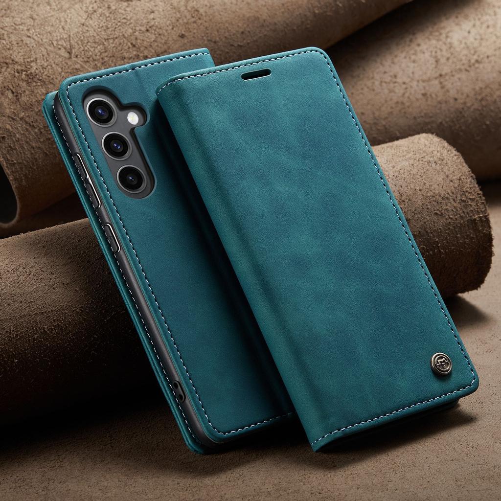 Suitable for Samsung S25 Edge matte flip phone case Galaxy S24 Ultra anti-drop card slot leather case with stand