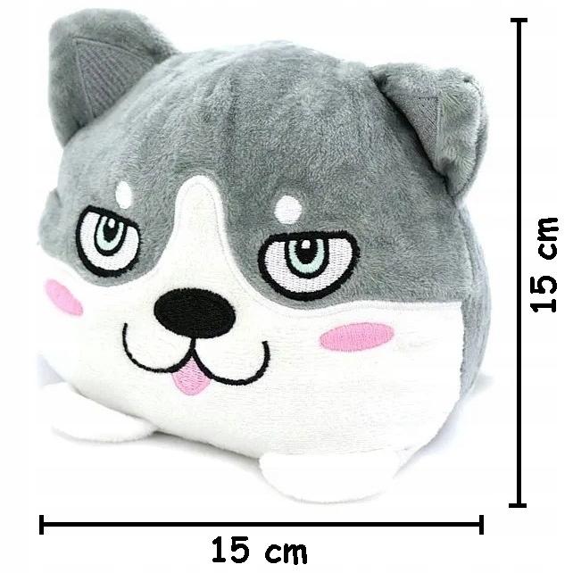 Maskotka Piesek Husky Dwustronny Zmienia Minkę Pies Flipek Pluszak 2 W 1