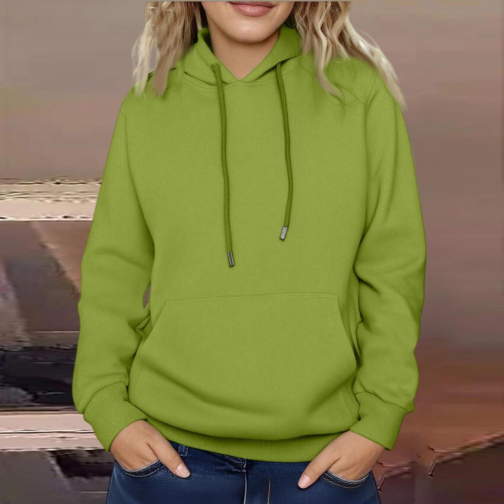 Women's Long Sleeve Oversized  Oversized Drop Shoulder Sleeves Women's Hooded Plush Sweatshirt