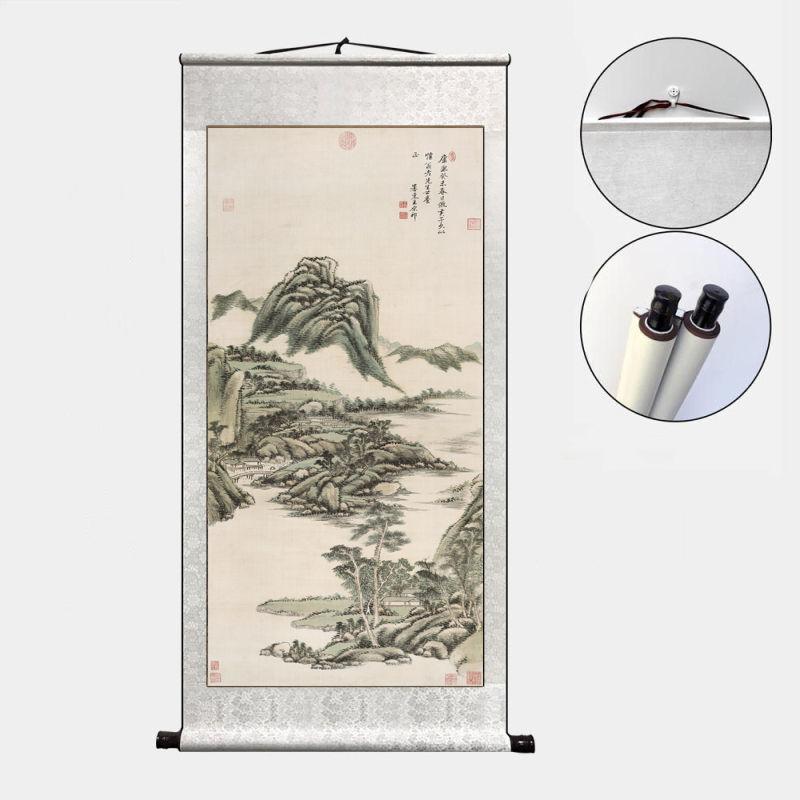 Antikes Landschaftsgemälde Hängerolle Traditionelle Chinesische Malerei Rolle Wohnzimmer Arbeitszimmer Dekorative Hängerolle