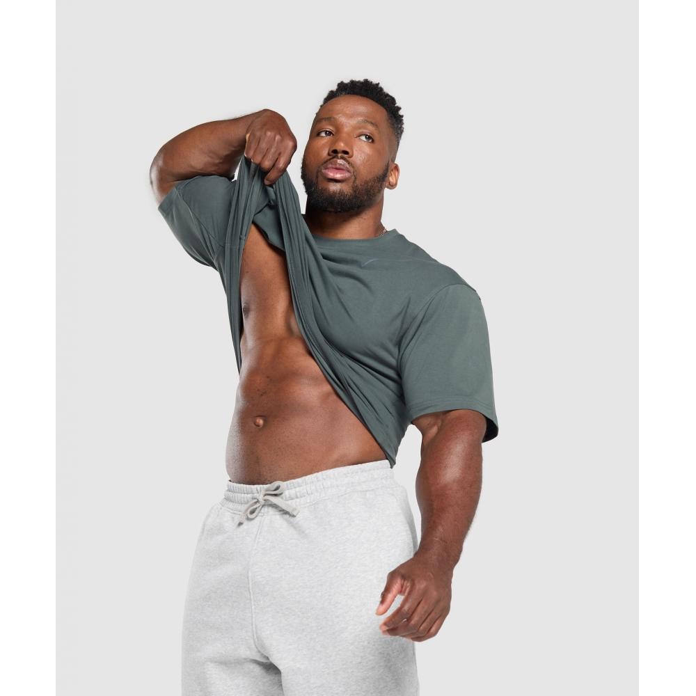 Gymshark Power T shirT slaTe Teal A4a9q Tbnh