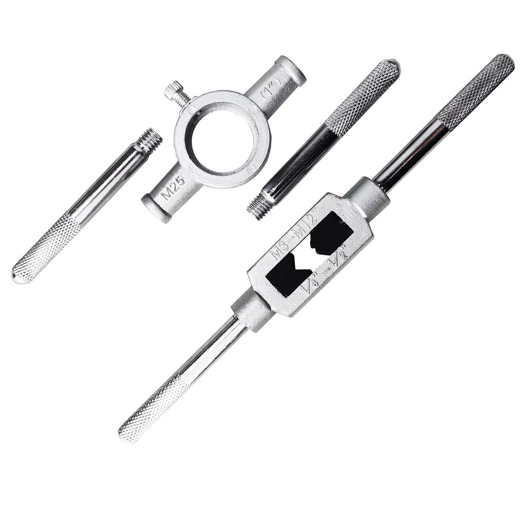 STEELMIGHT 40PCS Tap and Die Set for Thread Bolt and Thread with Adjustable Tap Wrench Repair, Repair, Cutting,