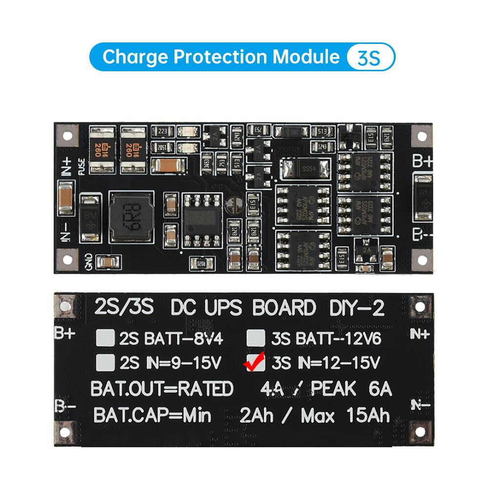 2S-3S USV Leistungsmodul Ladeschutzplatine DC 12V/15V 50W 4A Unterbrechungsfreies Leistungssteuerungsmodul 2-Wege Laden und Entladen