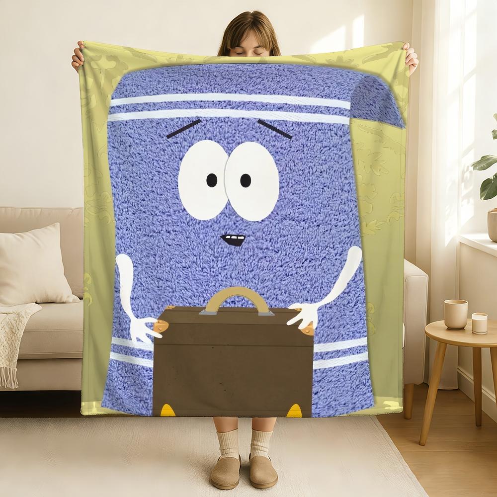 

Cartoon Funny T Towelie Blanket Soft and Skin Friendly For Couch Bed Napping Bedspread All Seasons Comforter 75x90cm