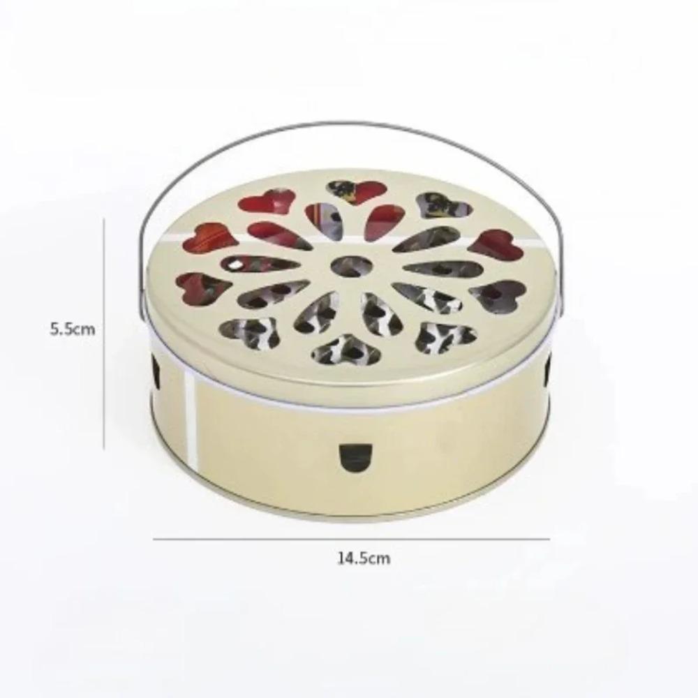 Mosquito Coil Holder Portable Tray Plum Blossom Heart Hollow Out Insect Repellent Anti Fire Sandalwood Incense Burner Box