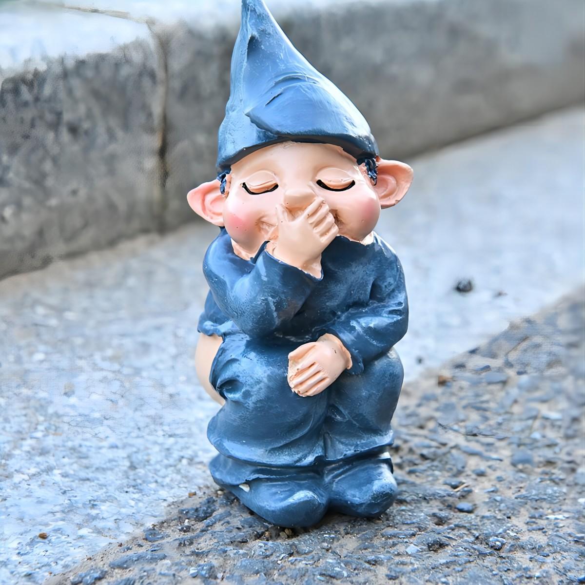 

Забавная уличная фигурка гнома-какашка, фигурка садового персонажа, декоративная садовая фигурка гнома, украсит двор