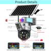 Outdoor Waterproof Solar Camera 4G/Wifi Home Full Color HD Remote Low Power Consumption Monitor with Night Vision