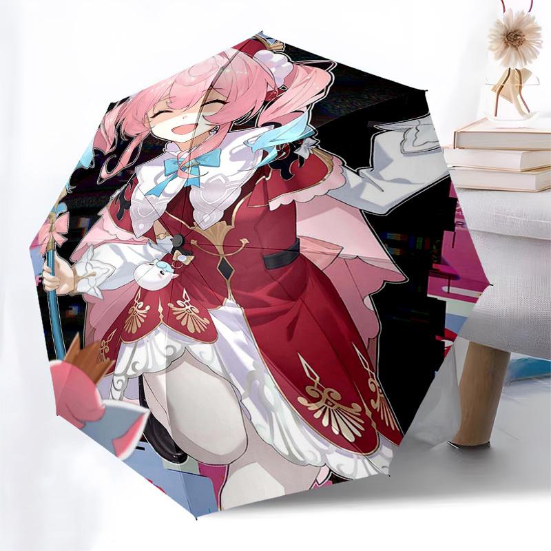1 Stück Outdoor-Schirm mit Anime-Charakter-Design - Automatisches Öffnen/Schließen, Tragbares 3-fach faltbares Design, 8-Speichen-Eisenrahmen - Perfektes Geschenk für Fans, T
