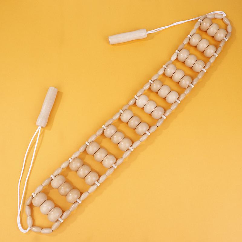 Wood Back Massage Roller Rope Cellulite Massage Tools Portable Self Massage Tools For Neck Leg Back Muscle Pain Relief Body Care
