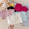 Summer Girls T-shirt Light and Thin Stripe Short Sleeved Shirt for Boys Slimming Casual Top for Children's Clothing