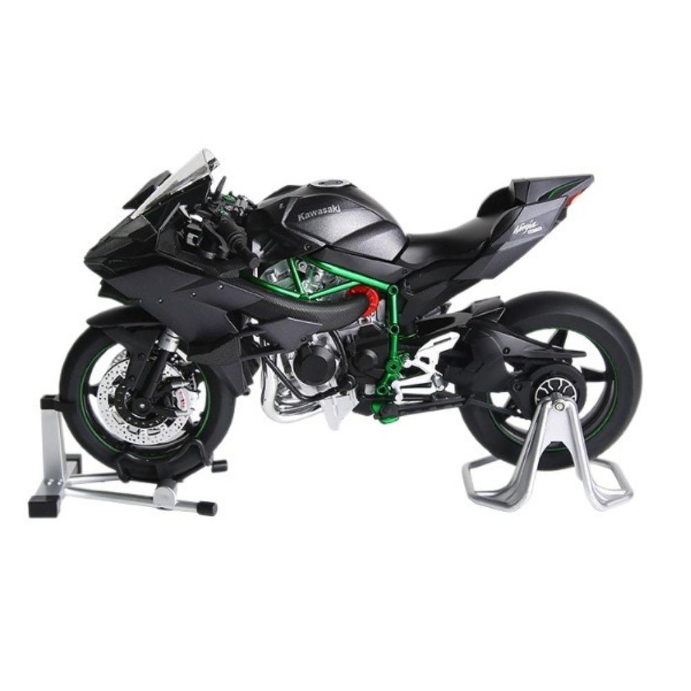 

Спрей 1/9 Kawasaki H2R H2 Ninja Металлический литой модель мотоцикла Подарок на праздник Коллекционные предметы для любителей хобби Настольный компьютер чёрный